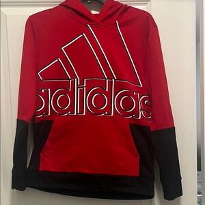 Adidas Bold Red and Black Hoodie